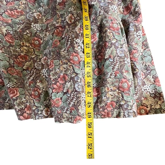 Autumn Leaves Whimsigoth Floral Maxi Dress Cottagecore Nature Granola Hippie XL - Picture 6 of 7